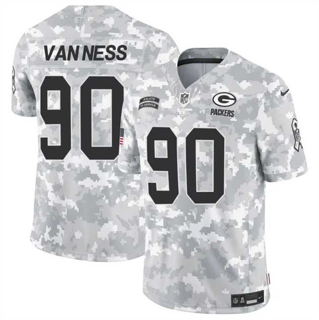 Men%27s Green Bay Packers #90 Lukas Van Ness 2024 F.U.S.E Arctic Camo Salute To Service Limited Stitched Football Jersey Dzhi->green bay packers->NFL Jersey